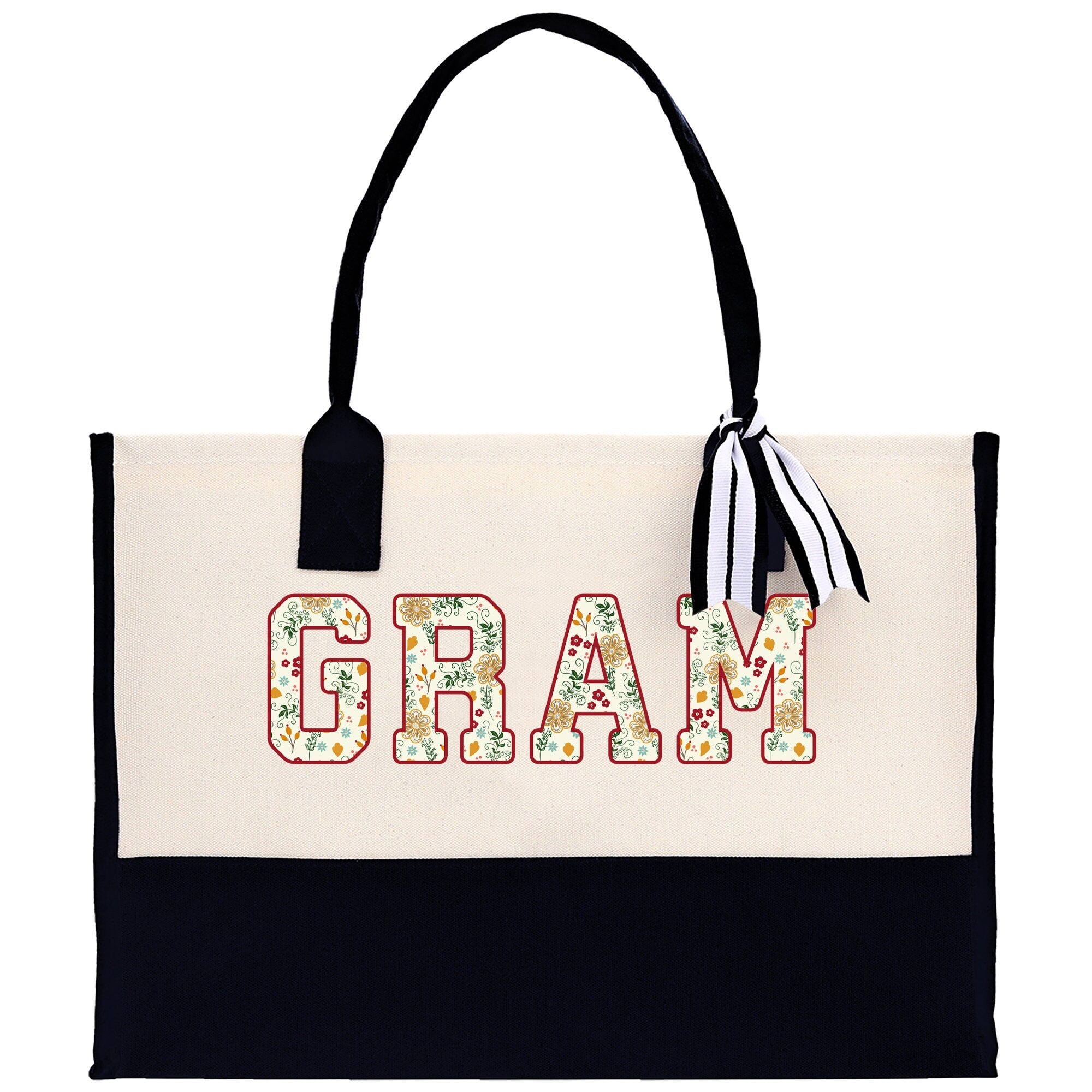 Gaga Gram Mimi Nana Grandma Canvas Tote Bag Grandma's Getaway Bag Grandma Gift Bag Mothers Day Gift Bag Grandma Beach Bag Gift for Grandma - Aaria Tees Aaria Tees