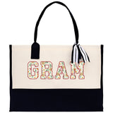 Gaga Gram Mimi Nana Grandma Canvas Tote Bag Grandma's Getaway Bag Grandma Gift Bag Mothers Day Gift Bag Grandma Beach Bag Gift for Grandma - Aaria Tees Aaria Tees