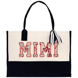 Gaga Gram Mimi Nana Grandma Canvas Tote Bag Grandma's Getaway Bag Grandma Gift Bag Mothers Day Gift Bag Grandma Beach Bag Gift for Grandma - Aaria Tees Aaria Tees