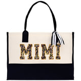 Gaga Gram Mimi Nana Grandma Canvas Tote Bag Grandma's Getaway Bag Grandma Gift Bag Mothers Day Gift Bag Grandma Beach Bag Gift for Grandma - Aaria Tees Aaria Tees