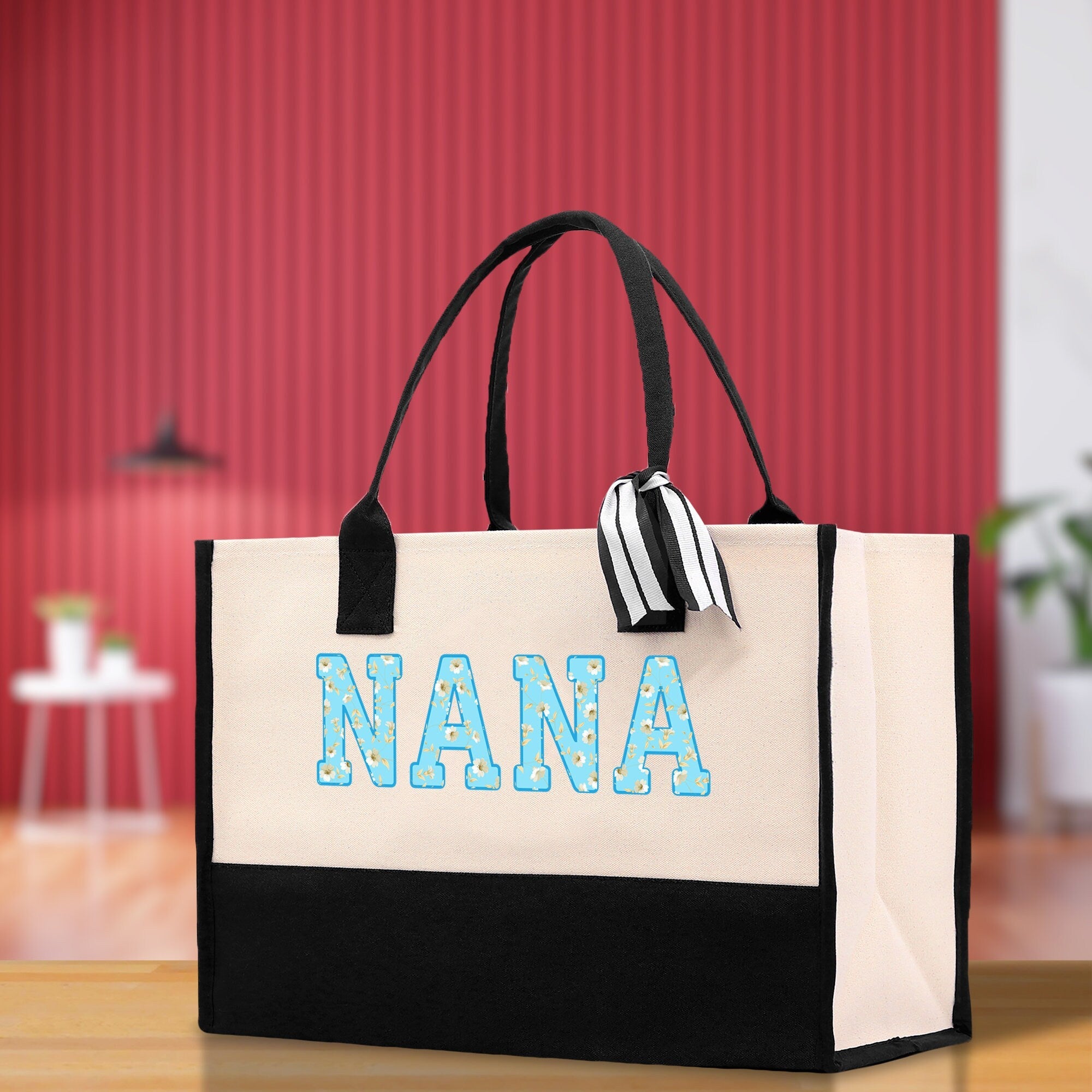 Gaga Gram Mimi Nana Grandma Canvas Tote Bag Grandma's Getaway Bag Grandma Gift Bag Mothers Day Gift Bag Grandma Beach Bag Gift for Grandma - Aaria Tees Aaria Tees