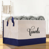 Personalized Canvas Storage Tote Bag Nursery Storage Towel Storage Kids Toy Storage Cloth Storage Storage Bin Storage Tubs Mudroom Storage - Aaria Tees Aaria Tees