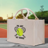 You Just Got Served Tennis Cotton Canvas Tote Bag Gift for Tennis Lover Bag Tennis Coach Gift Bag - Aaria Tees Aaria Tees