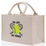 You Just Got Served Tennis Cotton Canvas Tote Bag Gift for Tennis Lover Bag Tennis Coach Gift Bag - Aaria Tees Aaria Tees
