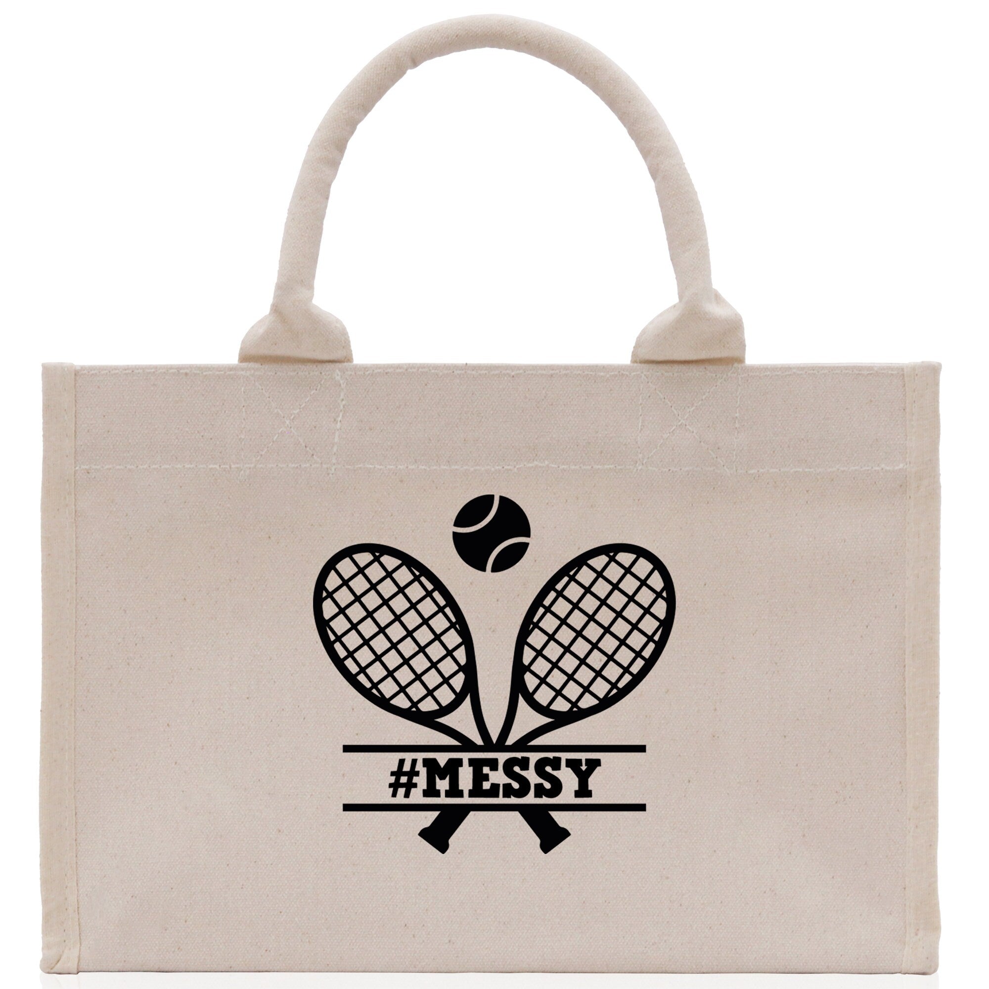 Tennis Personalization Cotton Canvas Tote Bag Gift for Tennis Lover Bag Tennis Coach Gift Bag - Aaria Tees Aaria Tees