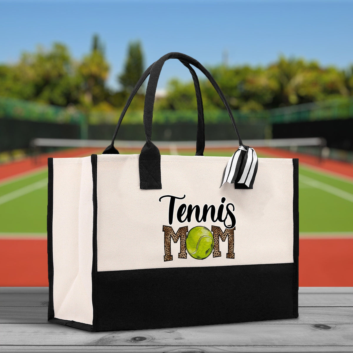 Tennis Mom Cotton Canvas Tote Bag Gift for Tennis Lover Bag Tennis Coach Gift Bag - Aaria Tees