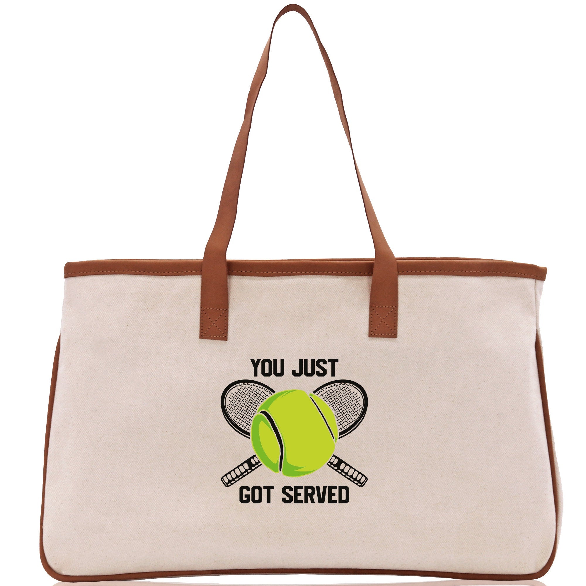 You Just Got Served Tennis Cotton Canvas Tote Bag Gift for Tennis Lover Bag Tennis Coach Gift Bag - Aaria Tees Aaria Tees