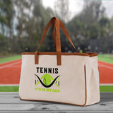 Tennis It's In My DNA Cotton Canvas Tote Bag Gift for Tennis Lover Bag Tennis Coach Gift Bag - Aaria Tees Aaria Tees