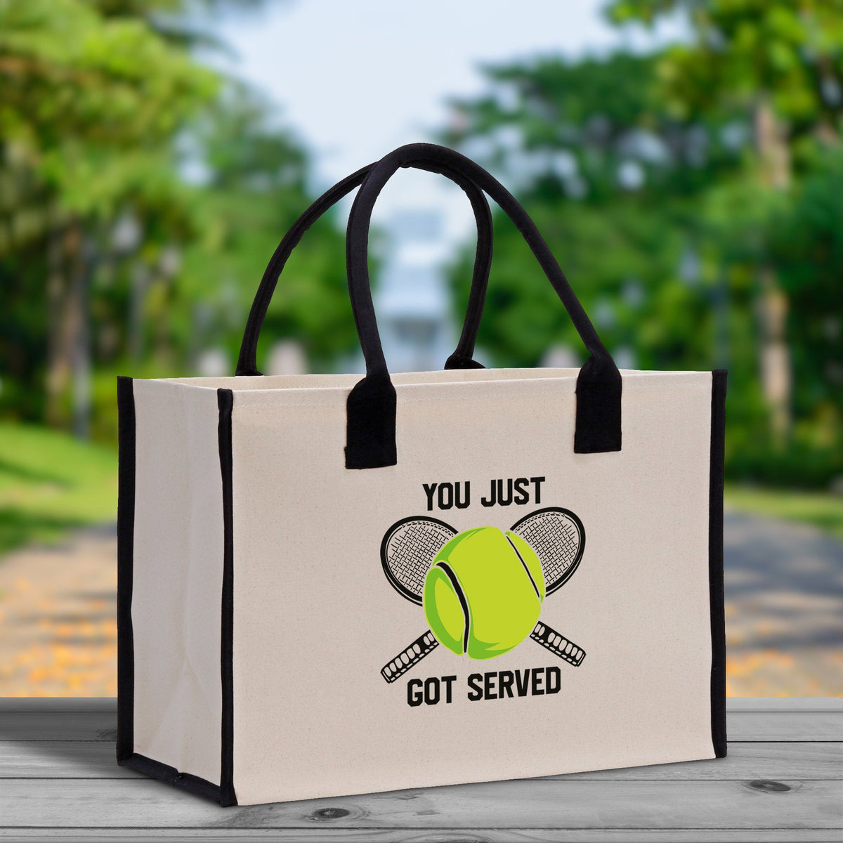You Just Got Served Tennis Cotton Canvas Tote Bag Gift for Tennis Lover Bag Tennis Coach Gift Bag - Aaria Tees