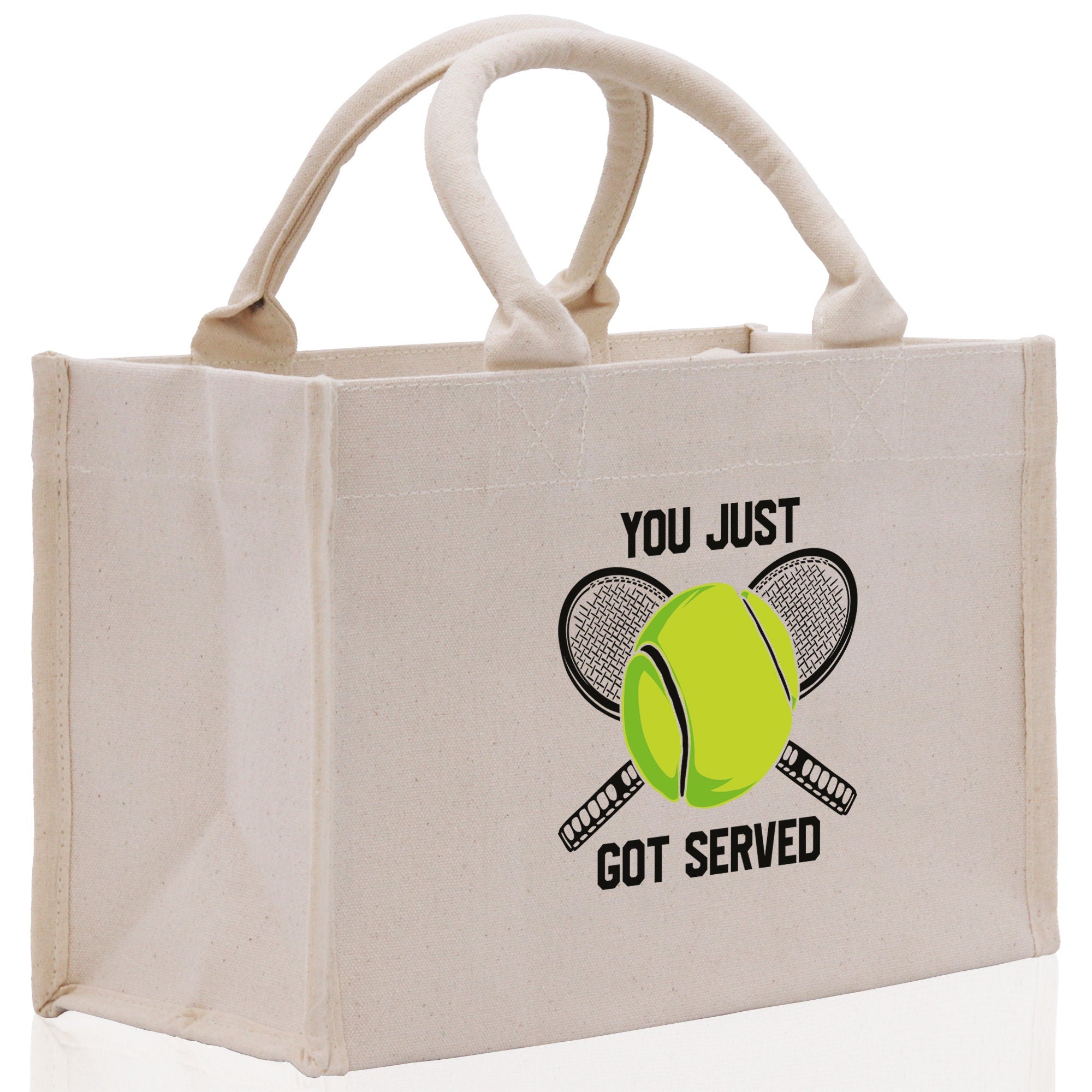 You Just Got Served Tennis Cotton Canvas Tote Bag Gift for Tennis Lover Bag Tennis Coach Gift Bag - Aaria Tees Aaria Tees