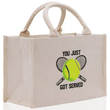 You Just Got Served Tennis Cotton Canvas Tote Bag Gift for Tennis Lover Bag Tennis Coach Gift Bag - Aaria Tees Aaria Tees