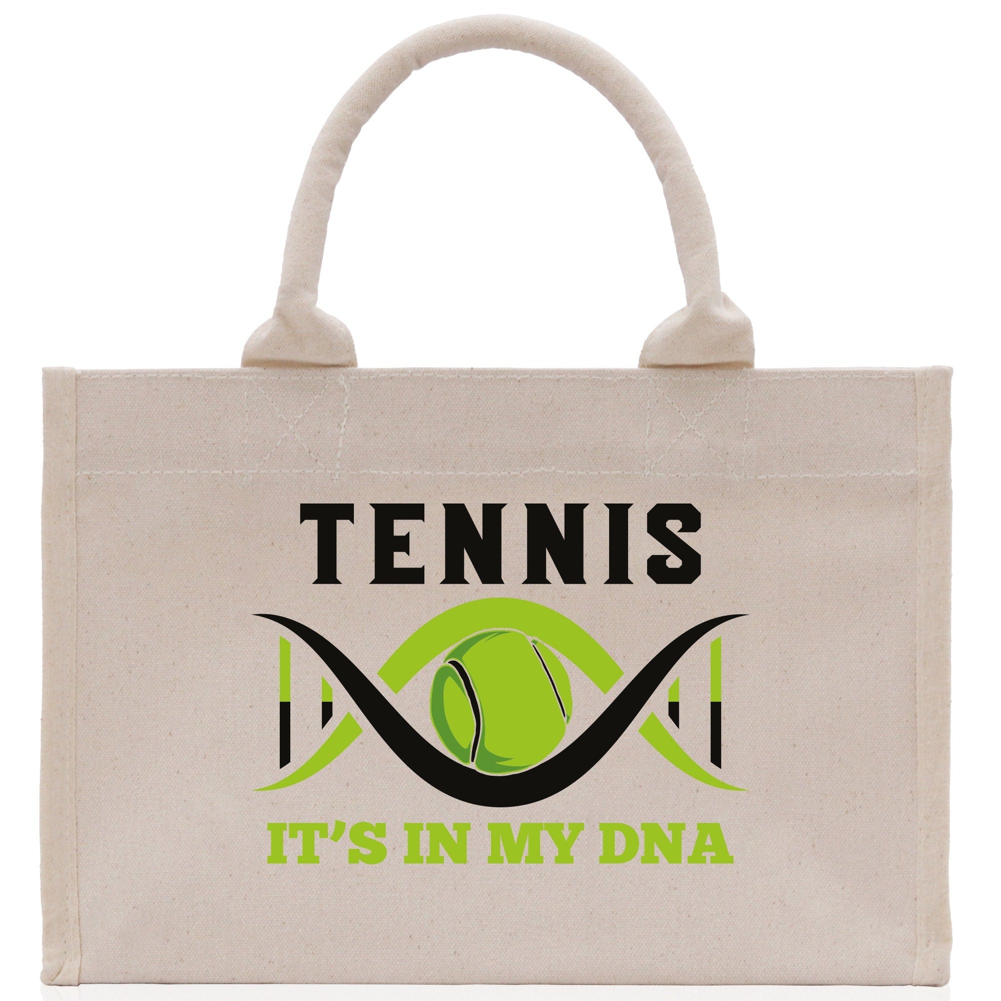 Tennis It's In My DNA Cotton Canvas Tote Bag Gift for Tennis Lover Bag Tennis Coach Gift Bag - Aaria Tees Aaria Tees