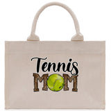 Tennis Mom Cotton Canvas Tote Bag Gift for Tennis Lover Bag Tennis Coach Gift Bag - Aaria Tees Aaria Tees