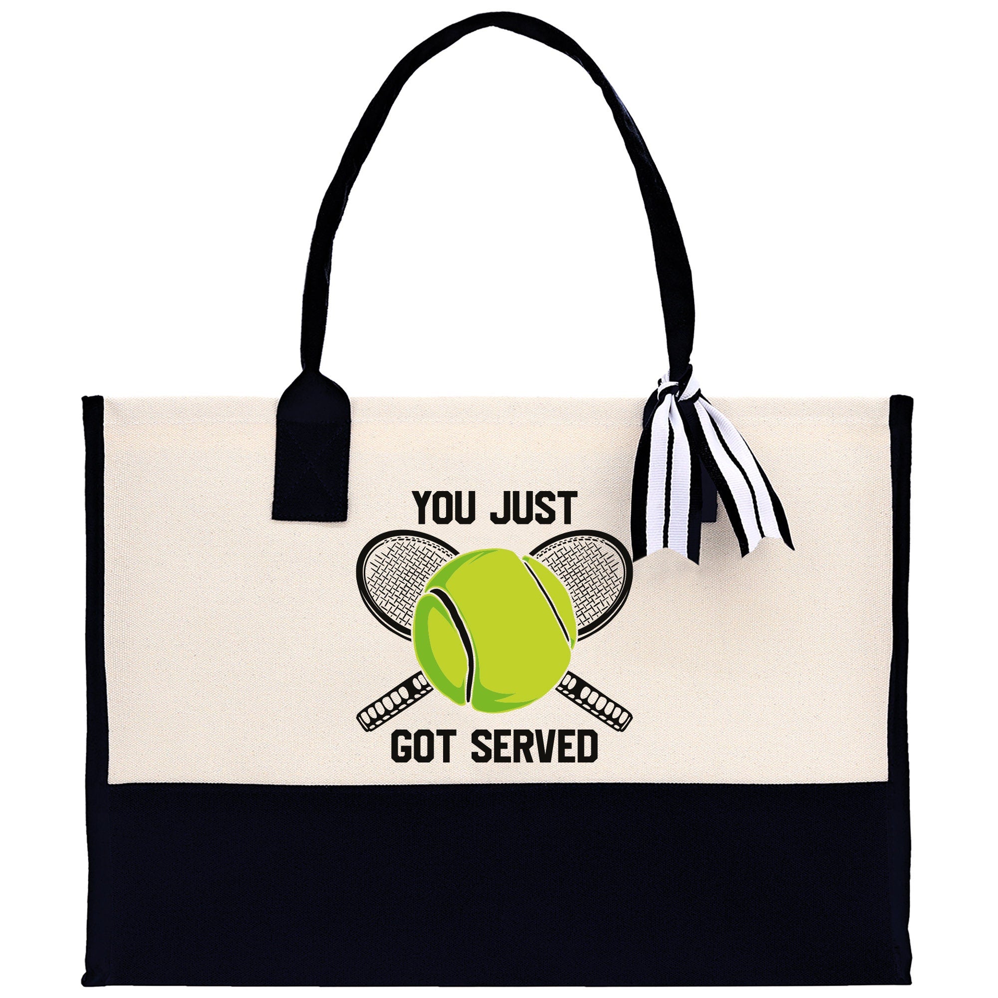 You Just Got Served Tennis Cotton Canvas Tote Bag Gift for Tennis Lover Bag Tennis Coach Gift Bag - Aaria Tees Aaria Tees