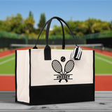 Tennis Personalization Cotton Canvas Tote Bag Gift for Tennis Lover Bag Tennis Coach Gift Bag - Aaria Tees Aaria Tees