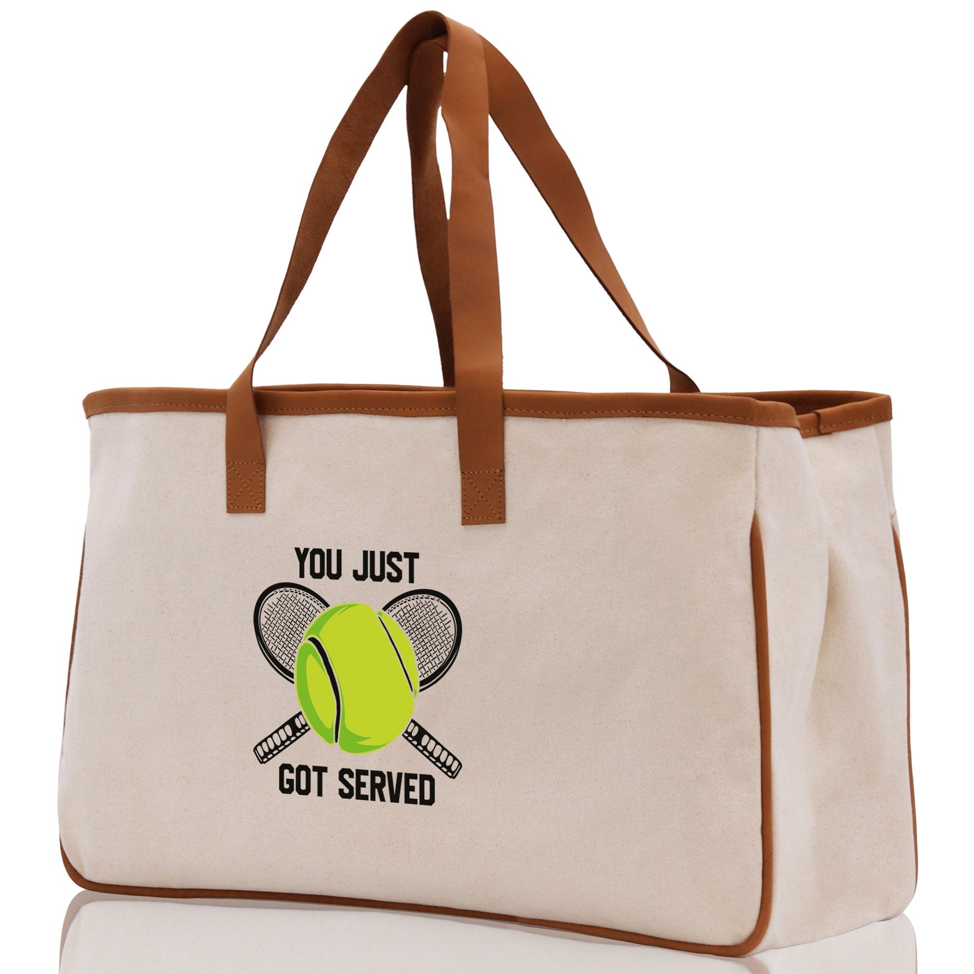 You Just Got Served Tennis Cotton Canvas Tote Bag Gift for Tennis Lover Bag Tennis Coach Gift Bag - Aaria Tees Aaria Tees