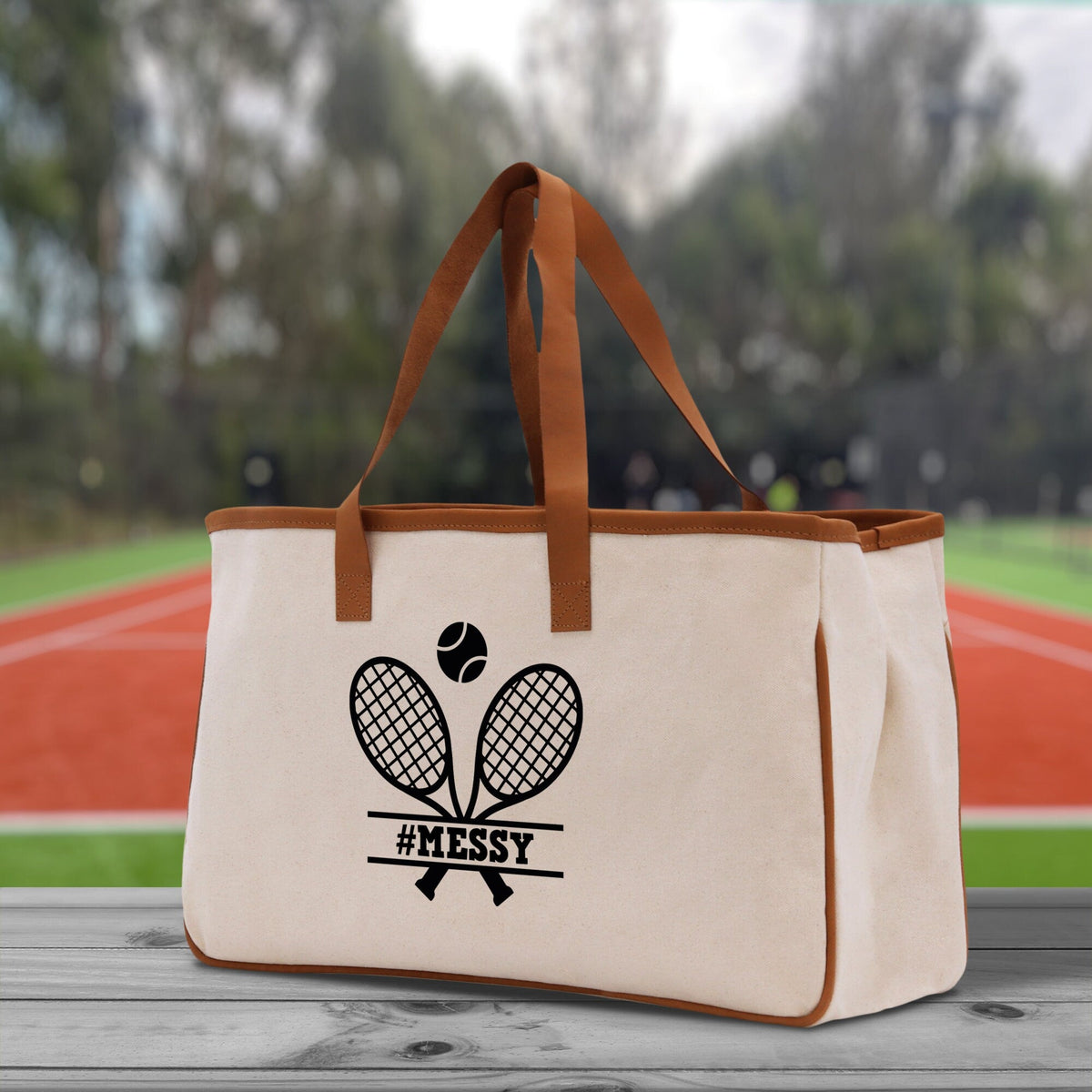 Tennis Personalization Cotton Canvas Tote Bag Gift for Tennis Lover Bag Tennis Coach Gift Bag - Aaria Tees