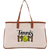 Tennis Mom Cotton Canvas Tote Bag Gift for Tennis Lover Bag Tennis Coach Gift Bag - Aaria Tees Aaria Tees
