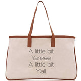 A Little Bit Yankee A Little Bit Y'all Bag Dog Mom Gift Mom Bag Mom Shopping Bag New Gift Best Mom Ever Bag Boy Girl Mama Tote - Aaria Tees Aaria Tees