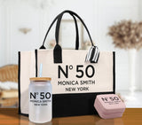 Birthday Celebration Personalized Gift Canvas Tote Bag with Name and State 40th 50th Birthday Gift Tote Bag for Her Custom Birthday Gift - Aaria Tees Aaria Tees