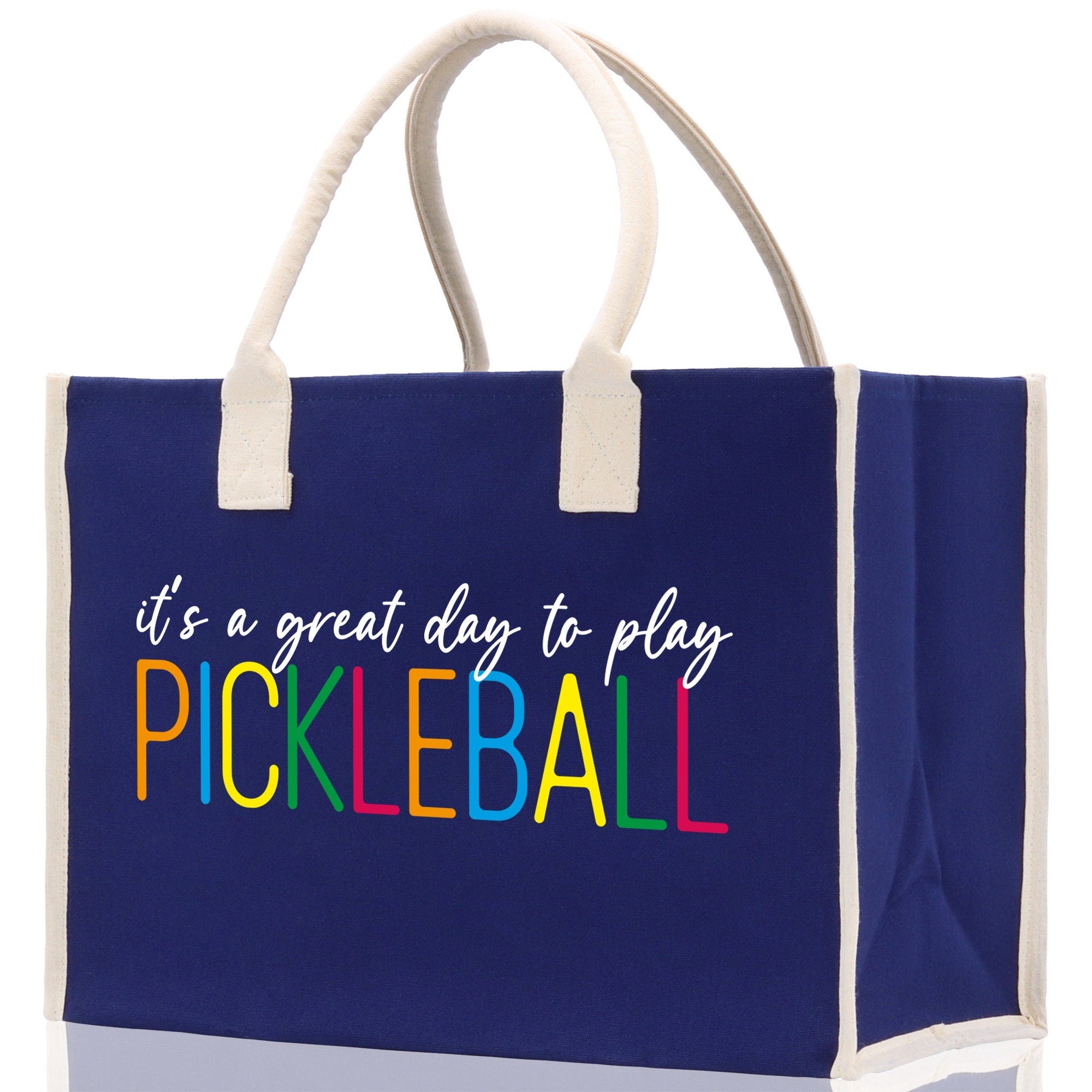 Pickleball Tote Bag Personalized Pickleball Party Favors Custom Pickleball Player Gift Pickleball Cotton Canvas Tote Bag - Aaria Tees Aaria Tees
