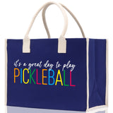 Pickleball Tote Bag Personalized Pickleball Party Favors Custom Pickleball Player Gift Pickleball Cotton Canvas Tote Bag - Aaria Tees Aaria Tees