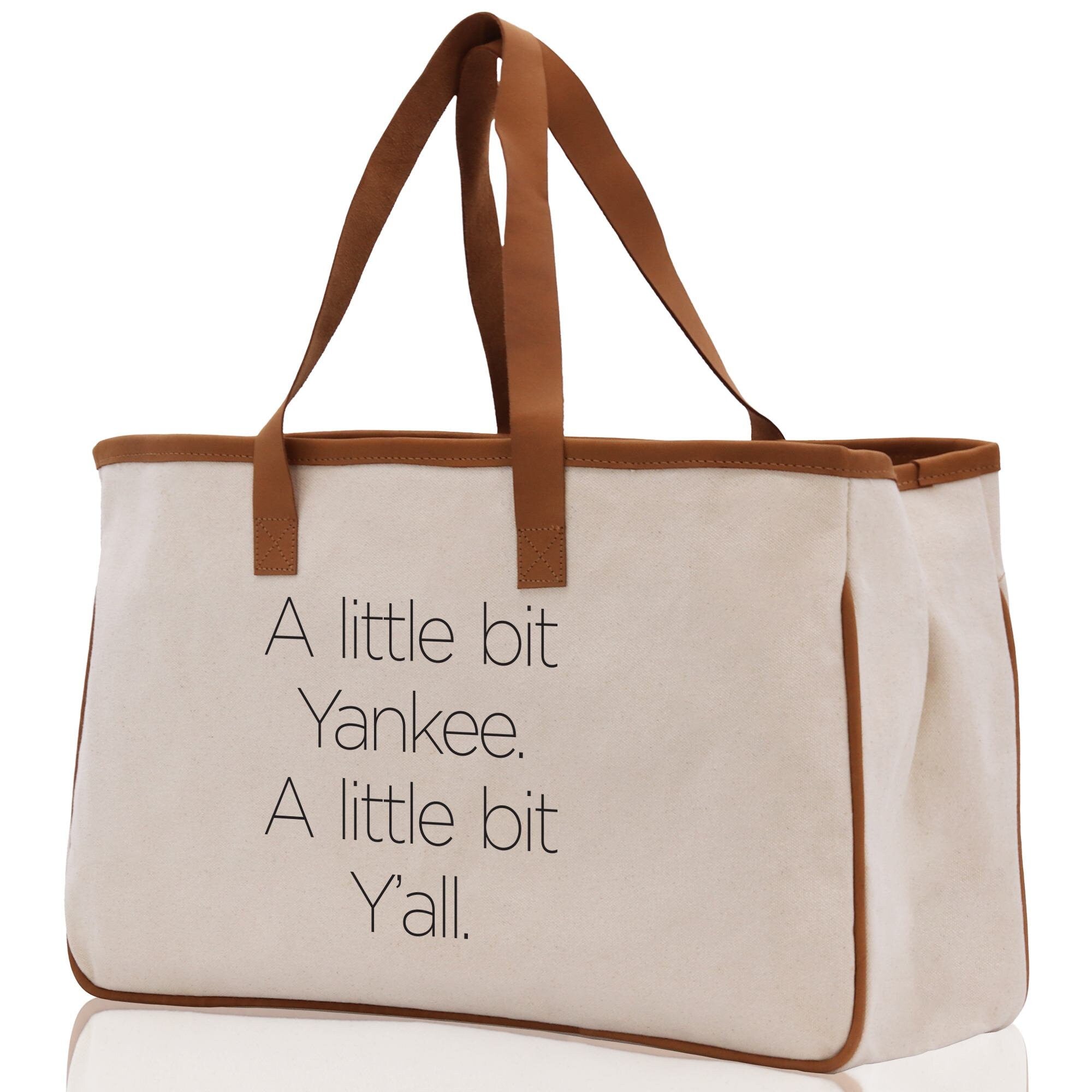 A Little Bit Yankee A Little Bit Y'all Bag Dog Mom Gift Mom Bag Mom Shopping Bag New Gift Best Mom Ever Bag Boy Girl Mama Tote - Aaria Tees Aaria Tees