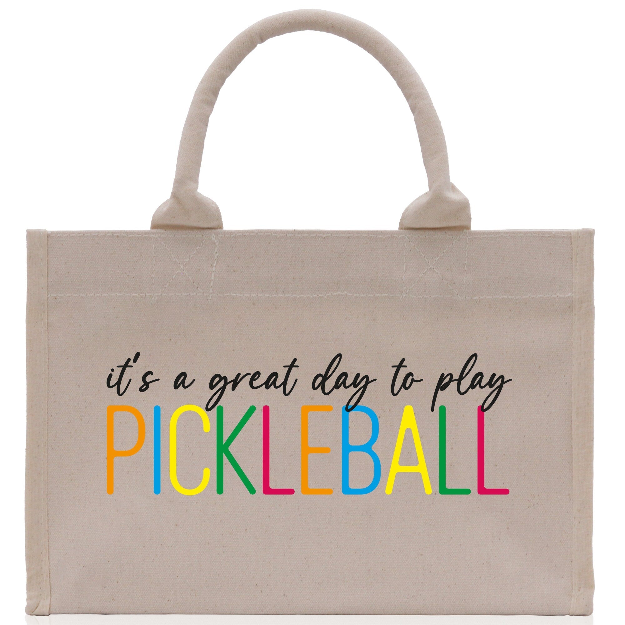 Pickleball Cotton Canvas Tote Bag Pickleball Party Favors Pickleball Player Gift Bag Pickleball Lovers Gift Bag Pickleball Gift Idea - Aaria Tees Aaria Tees