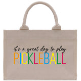 Pickleball Cotton Canvas Tote Bag Pickleball Party Favors Pickleball Player Gift Bag Pickleball Lovers Gift Bag Pickleball Gift Idea - Aaria Tees Aaria Tees