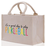 Pickleball Cotton Canvas Tote Bag Pickleball Party Favors Pickleball Player Gift Bag Pickleball Lovers Gift Bag Pickleball Gift Idea - Aaria Tees Aaria Tees