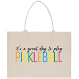 Pickleball Cotton Canvas Tote Bag Pickleball Party Favors Pickleball Player Gift Bag Pickleball Lovers Gift Bag Pickleball Gift Idea - Aaria Tees Aaria Tees