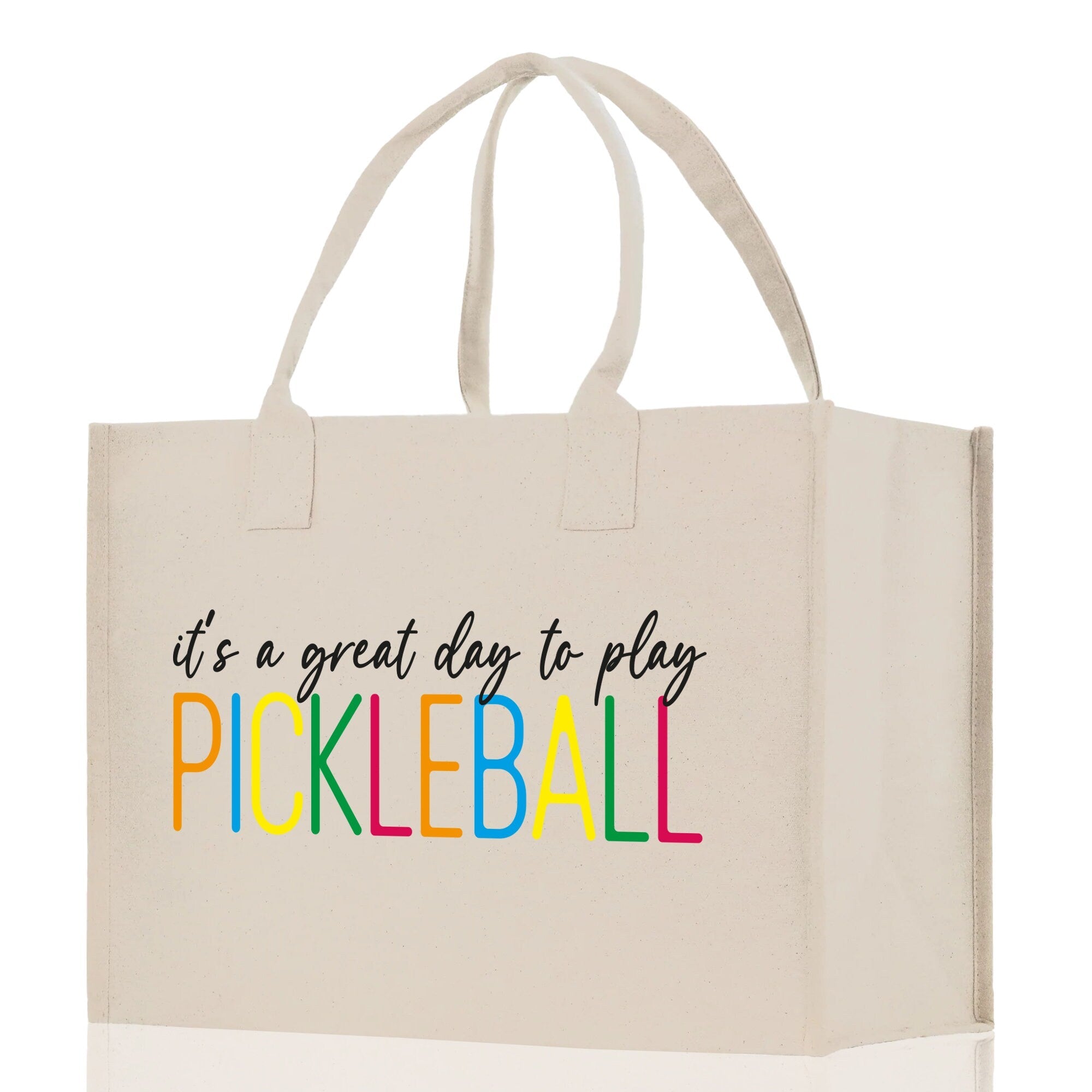 Pickleball Cotton Canvas Tote Bag Pickleball Party Favors Pickleball Player Gift Bag Pickleball Lovers Gift Bag Pickleball Gift Idea - Aaria Tees Aaria Tees