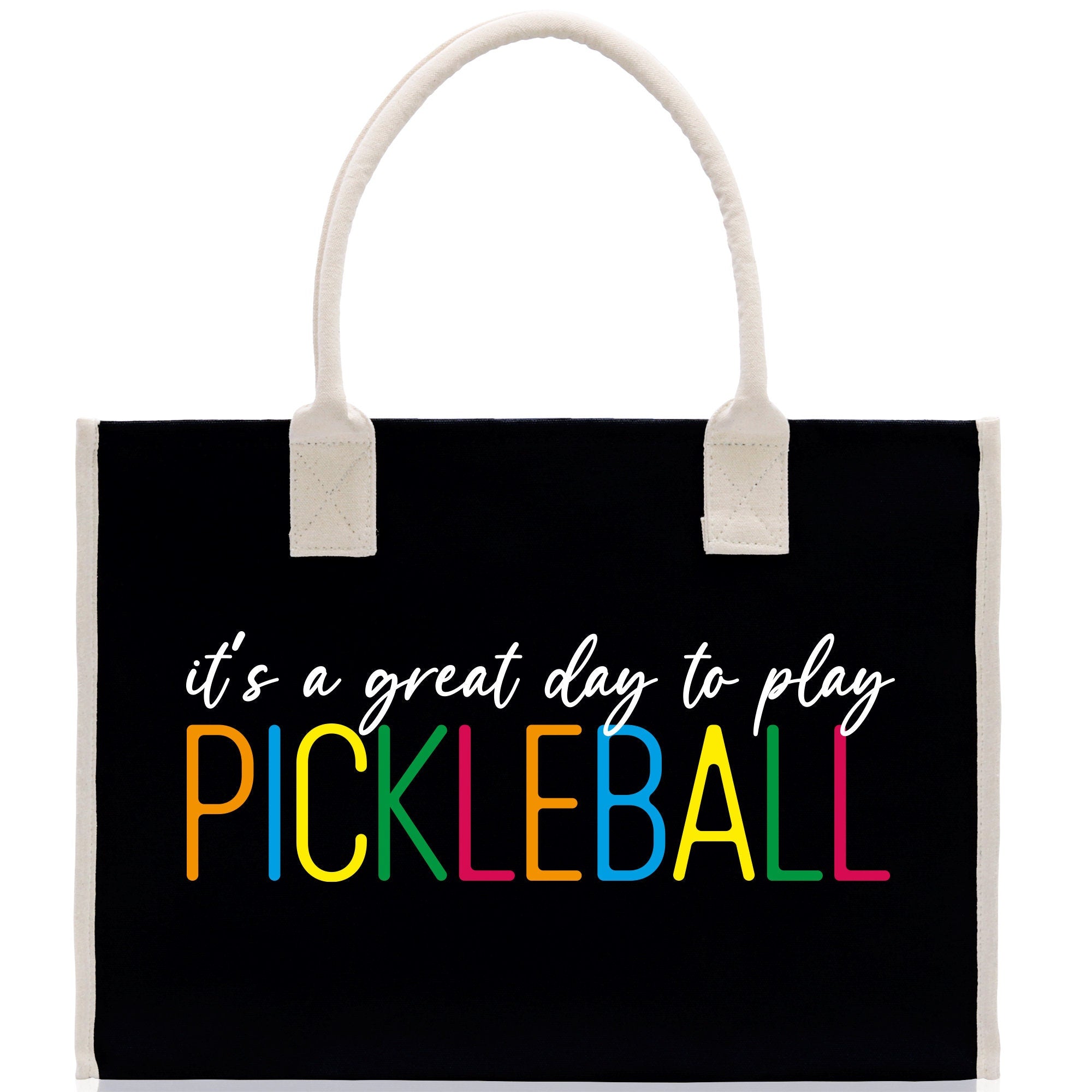 Pickleball Tote Bag Personalized Pickleball Party Favors Custom Pickleball Player Gift Pickleball Cotton Canvas Tote Bag - Aaria Tees Aaria Tees