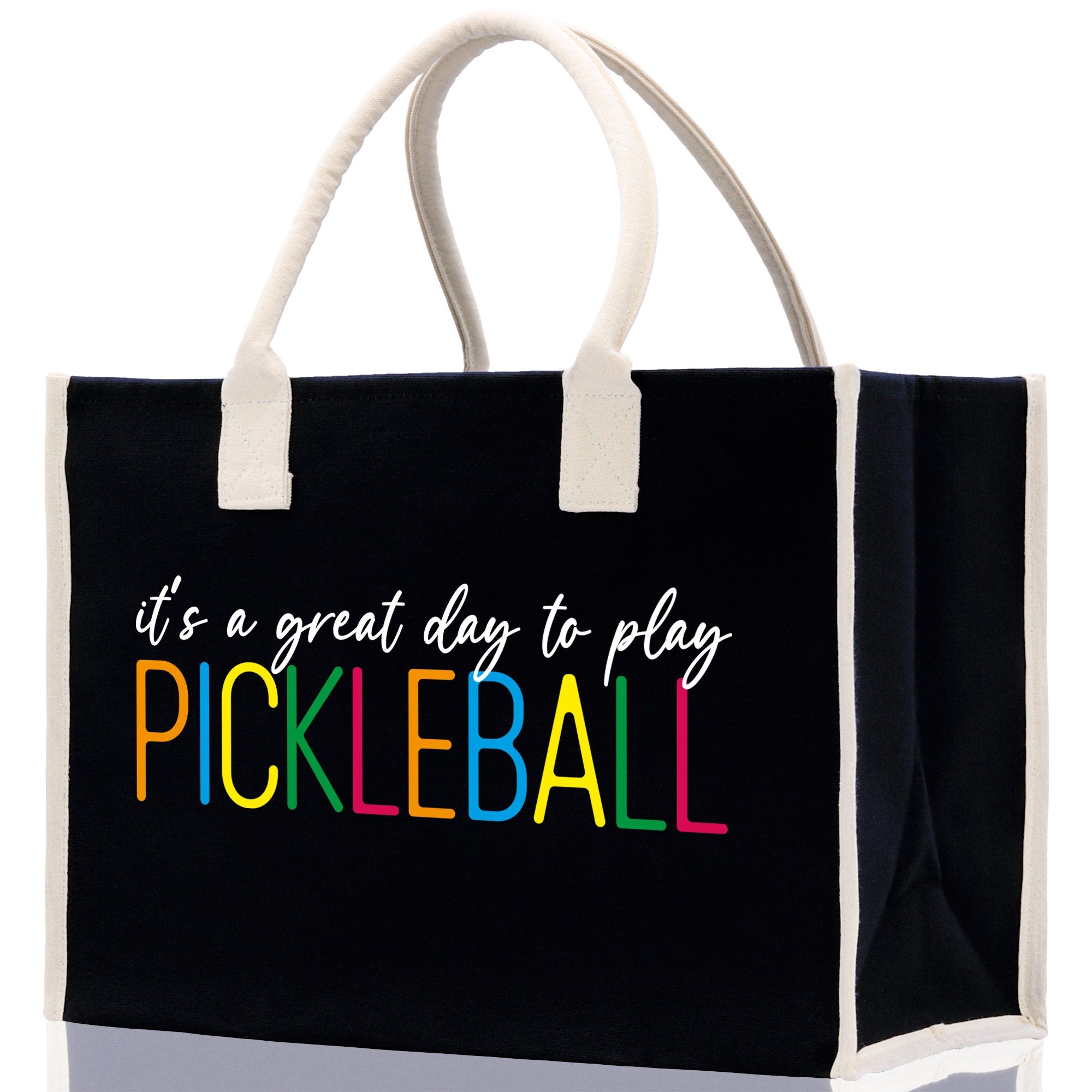 Pickleball Tote Bag Personalized Pickleball Party Favors Custom Pickleball Player Gift Pickleball Cotton Canvas Tote Bag - Aaria Tees Aaria Tees