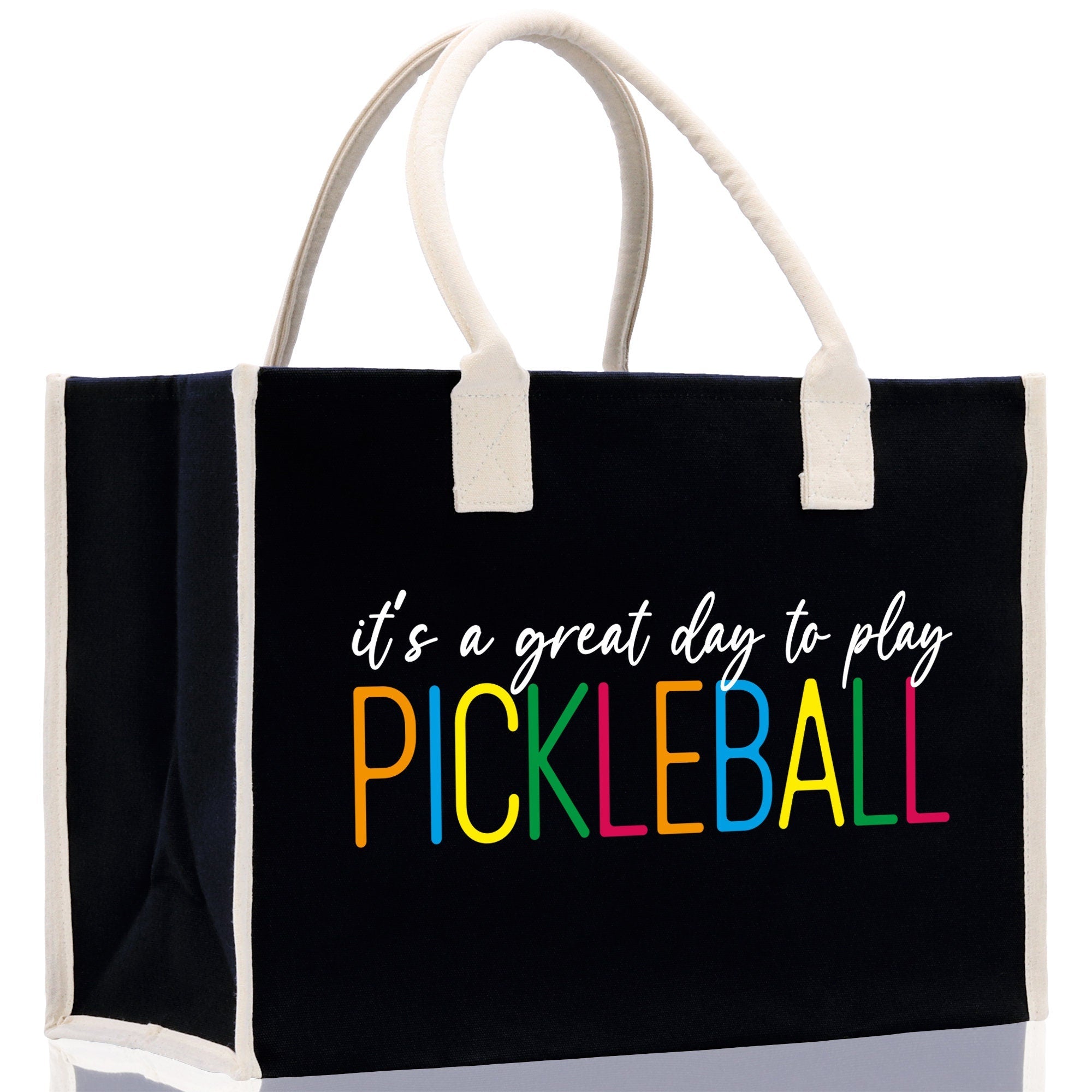 Pickleball Tote Bag Personalized Pickleball Party Favors Custom Pickleball Player Gift Pickleball Cotton Canvas Tote Bag - Aaria Tees Aaria Tees
