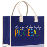 Pickleball Tote Bag Personalized Pickleball Party Favors Custom Pickleball Player Gift Pickleball Cotton Canvas Tote Bag - Aaria Tees Aaria Tees