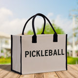 Pickleball Tote Bag Personalized Pickleball Party Favors Custom Pickleball Player Gift Pickleball Cotton Canvas Tote Bag - Aaria Tees Aaria Tees