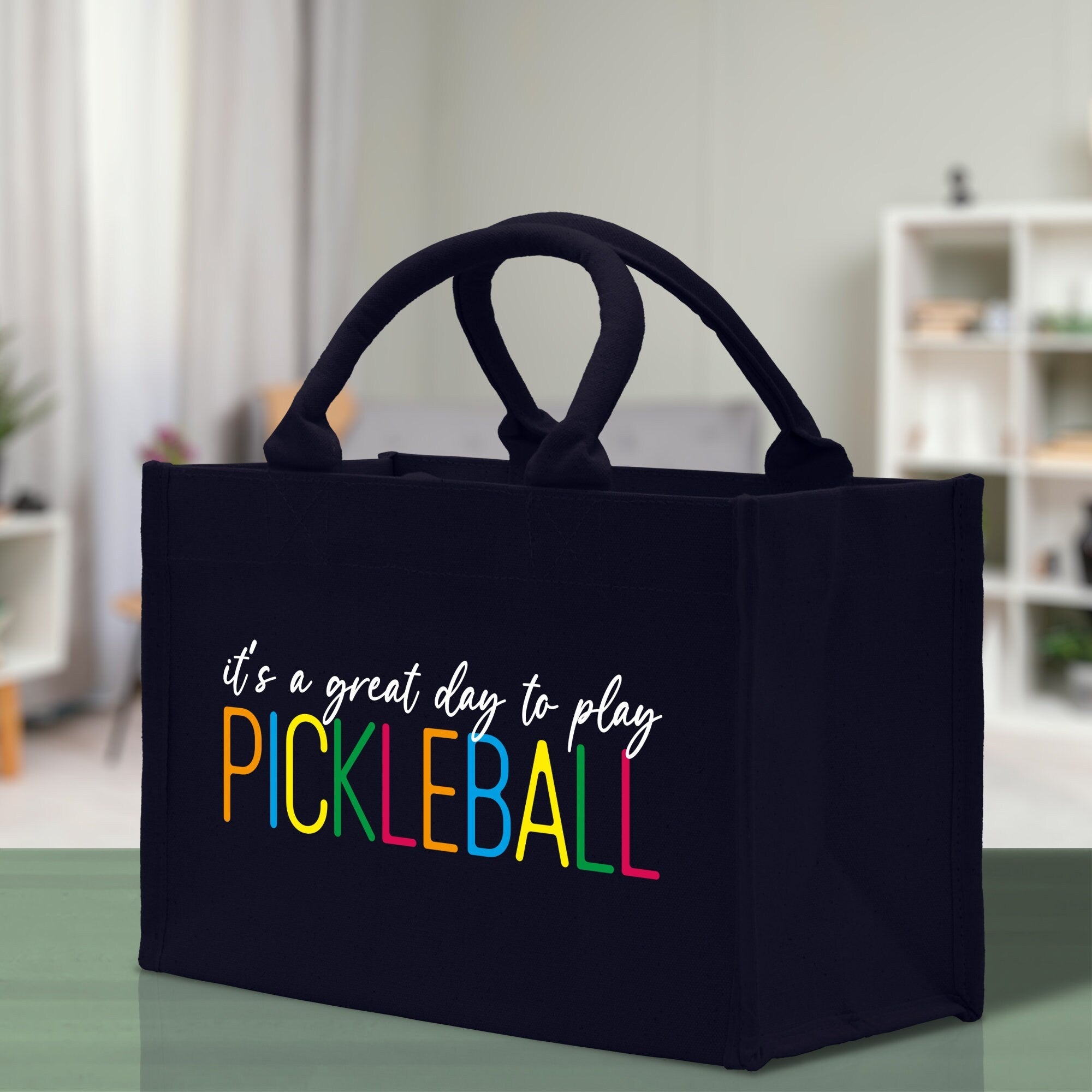 Pickleball Cotton Canvas Tote Bag Pickleball Party Favors Pickleball Player Gift Bag Pickleball Lovers Gift Bag Pickleball Gift Idea - Aaria Tees Aaria Tees