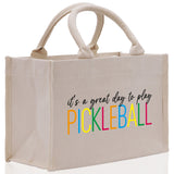 Pickleball Cotton Canvas Tote Bag Pickleball Party Favors Pickleball Player Gift Bag Pickleball Lovers Gift Bag Pickleball Gift Idea - Aaria Tees Aaria Tees