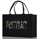 Pickleball Cotton Canvas Tote Bag Pickleball Party Favors Pickleball Player Gift Bag Pickleball Lovers Gift Bag Pickleball Gift Idea - Aaria Tees Aaria Tees