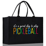 Pickleball Cotton Canvas Tote Bag Pickleball Party Favors Pickleball Player Gift Bag Pickleball Lovers Gift Bag Pickleball Gift Idea - Aaria Tees Aaria Tees