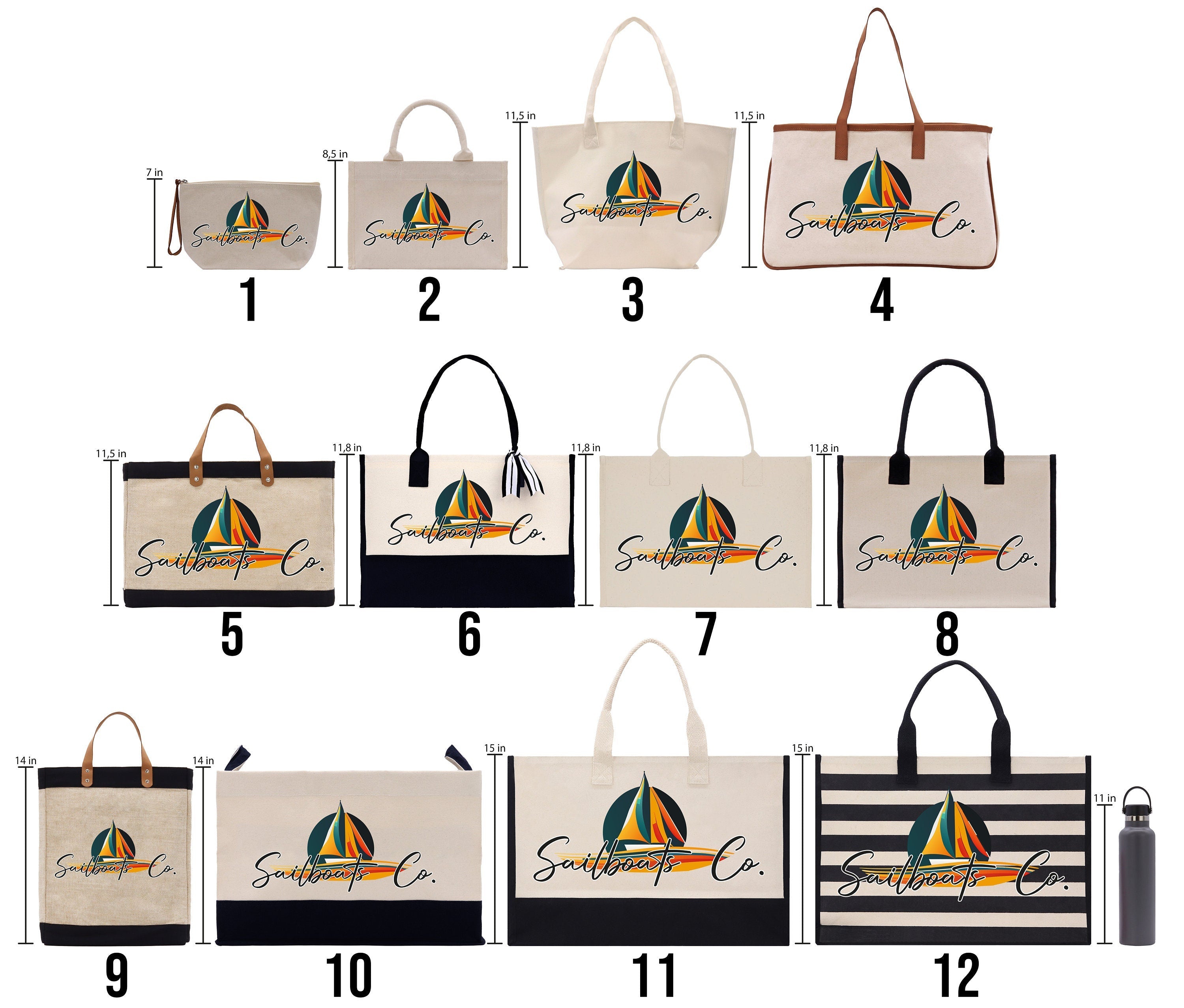 Custom Logo Cotton Canvas Tote Bag Jute Bag Makeup Pouch Promotional Totes Print Your Logo Personalized Tote Bag Buy Wholesale Bulk Tote Bag - Aaria Tees Aaria Tees