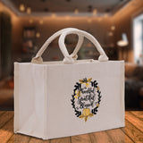 Thankful Grateful Blessed Cotton Canvas Tote Bag Thanksgiving Bag Autumn Fall Vibes Bag Motivational Bag Blessed Bag Fall Market Grocery Bag - Aaria Tees Aaria Tees