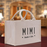 Mimi Grandchild Kids Names Custom Grandma Tote Bag Grandma's Getaway Bag Gigi Bag Personalized Grandma Gift Bag Shopping Bag Mother Day Gift - Aaria Tees Aaria Tees