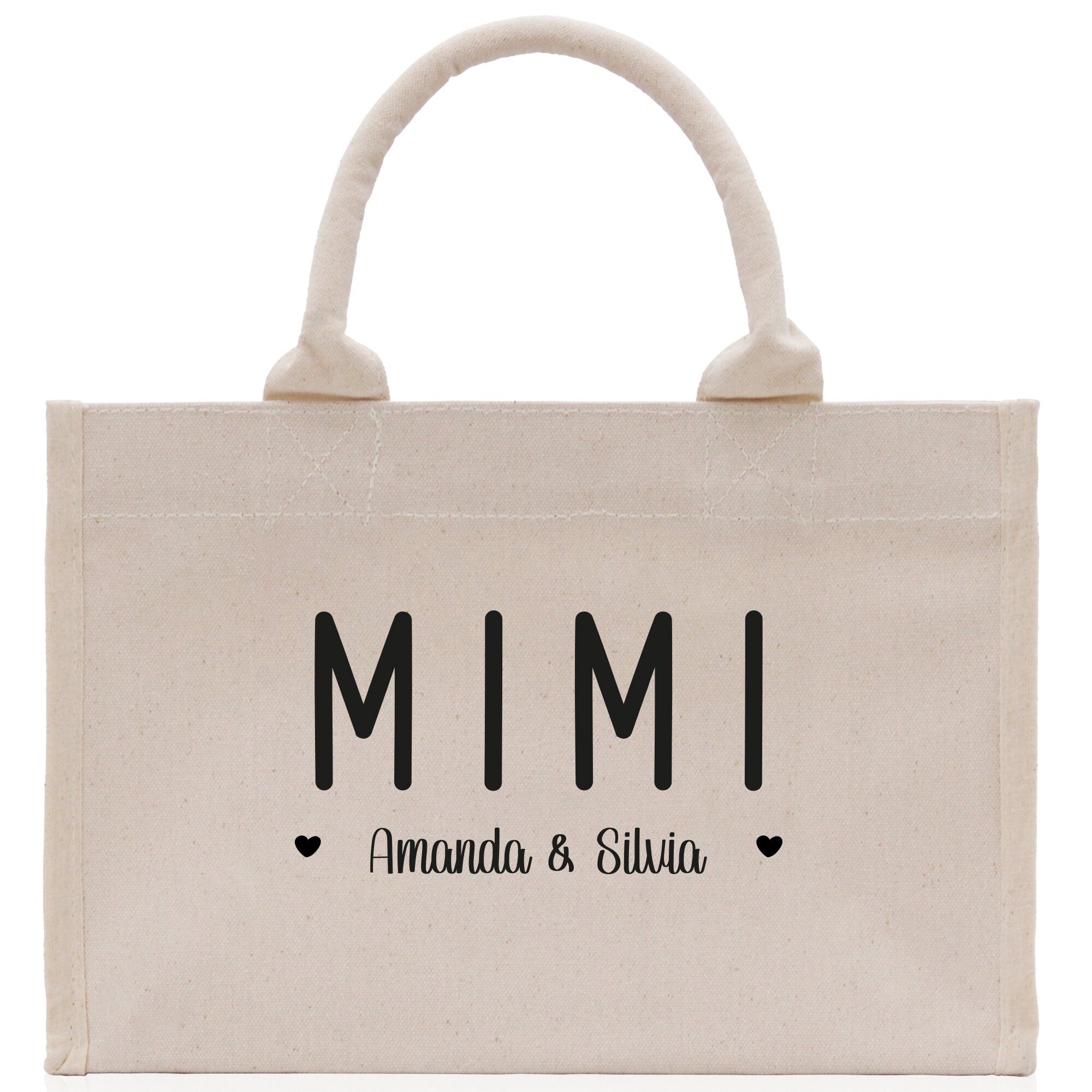 Mimi Grandchild Kids Names Custom Grandma Tote Bag Grandma's Getaway Bag Gigi Bag Personalized Grandma Gift Bag Shopping Bag Mother Day Gift - Aaria Tees Aaria Tees