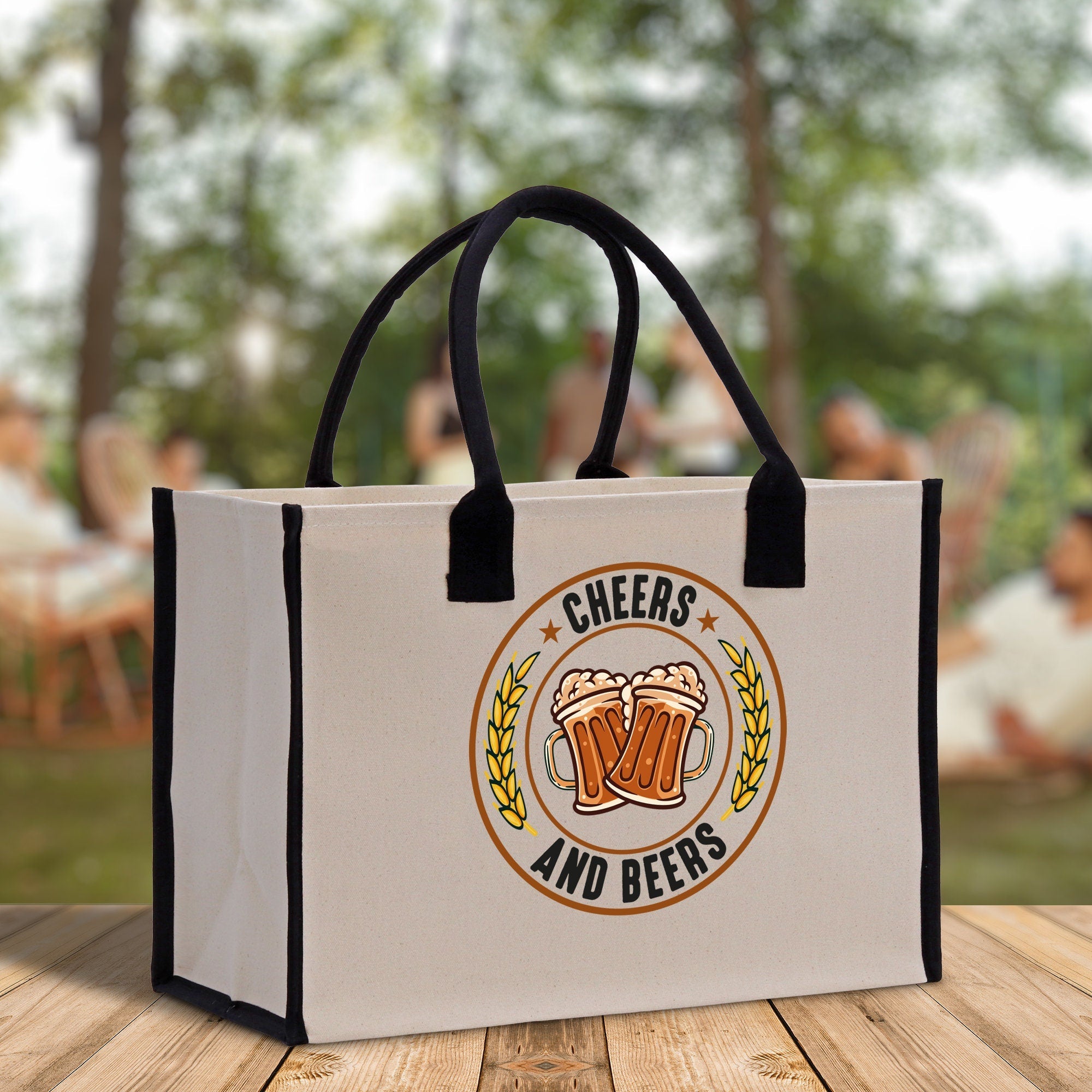 Cheers And Beers Cotton Canvas Tote Bag for German Octoberfest Beer Festival Party Bag Beer Lovers Gift Bag - Aaria Tees Aaria Tees