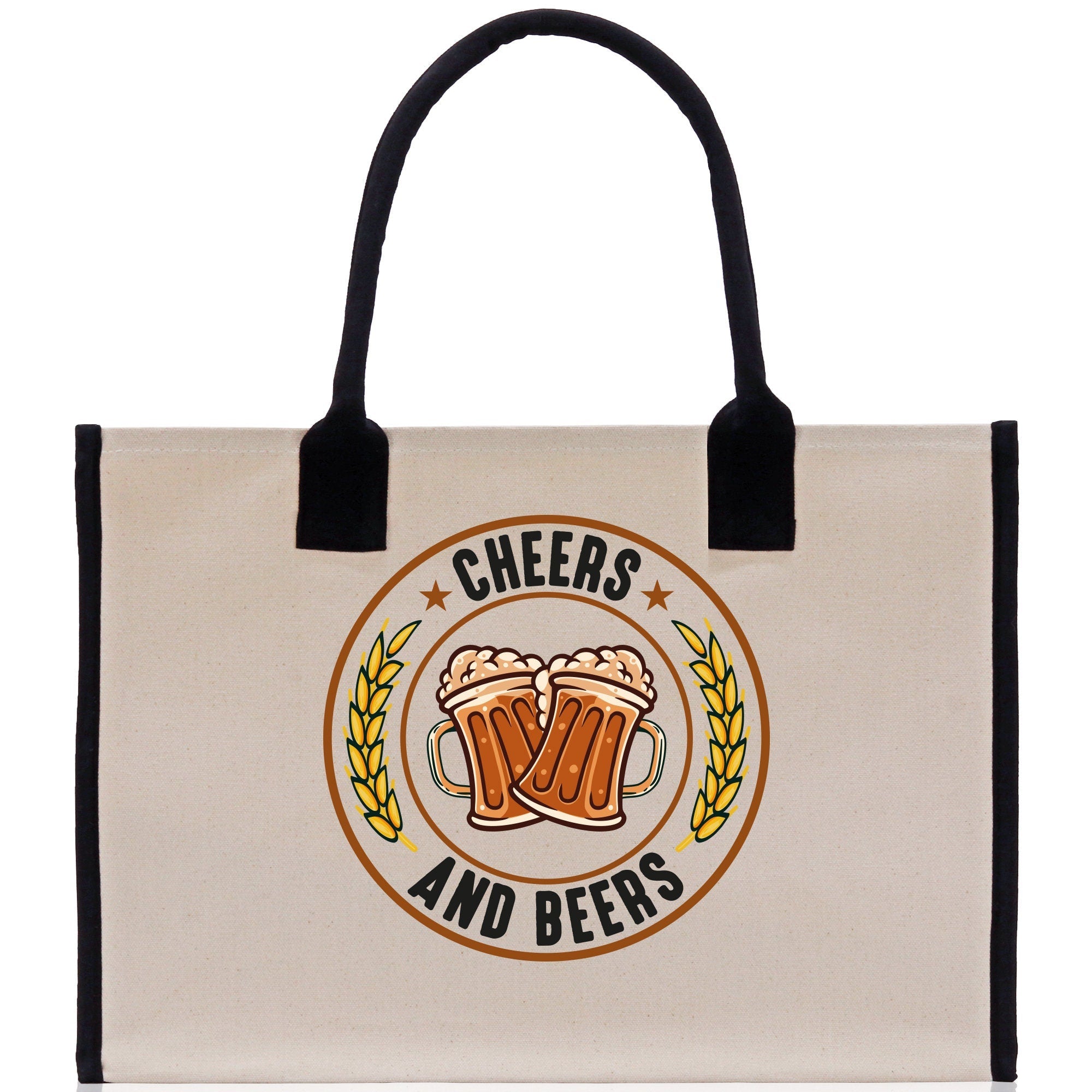 Cheers And Beers Cotton Canvas Tote Bag for German Octoberfest Beer Festival Party Bag Beer Lovers Gift Bag - Aaria Tees Aaria Tees