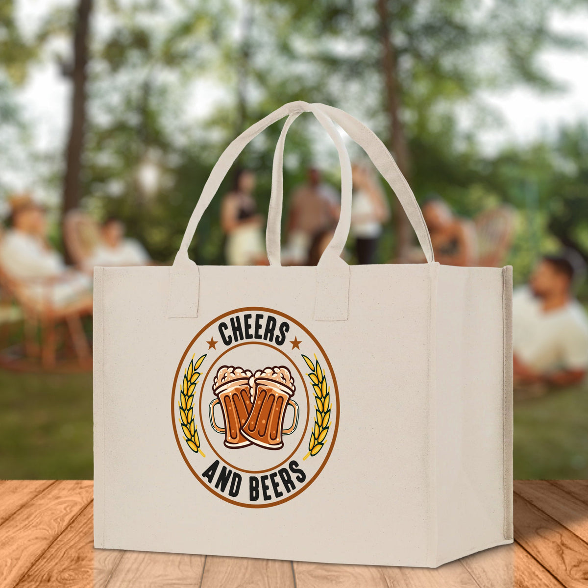 Cheers And Beers Cotton Canvas Tote Bag for German Octoberfest Beer Festival Party Bag Beer Lovers Gift Bag - Aaria Tees