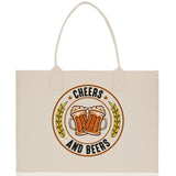 Cheers And Beers Cotton Canvas Tote Bag for German Octoberfest Beer Festival Party Bag Beer Lovers Gift Bag - Aaria Tees Aaria Tees