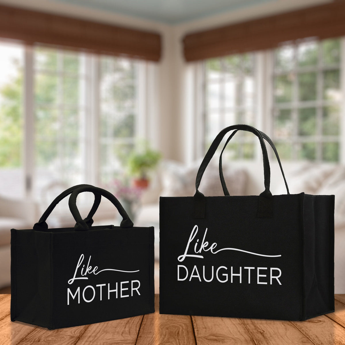 Like Mother Like Daughter Cotton Canvas Tote Bag Christmas For Mom Daughter Mather's Day Gift From Daughter Tote Bag Mom Daughter Gifts Bag - Aaria Tees